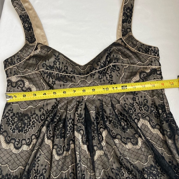 Marciano Lace And Silk Dress, Sz Small, black&Gold - Picture 8 of 12